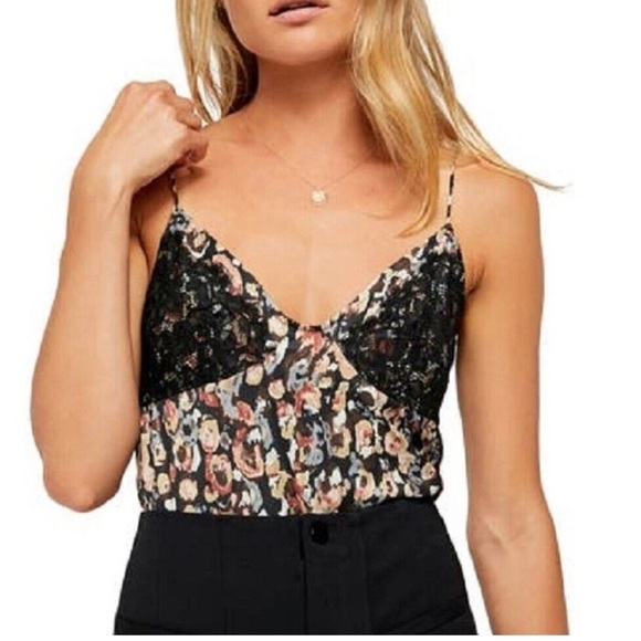 Nwt Free People Little Dreams Printed Lace Camisole Small - Picture 7 of 11